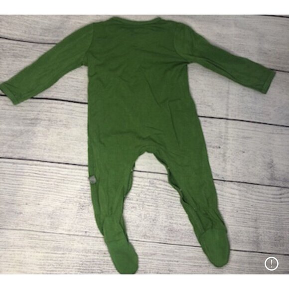 Kyte Baby Size 3-6 M Footie In Hunter Green Bamboo Footed Sleeper - Picture 2 of 6